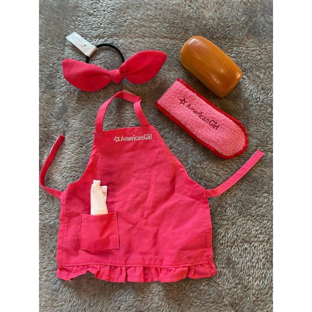 American Girl Doll Day At AG Cafe Set Bread Apron Bow Cooking